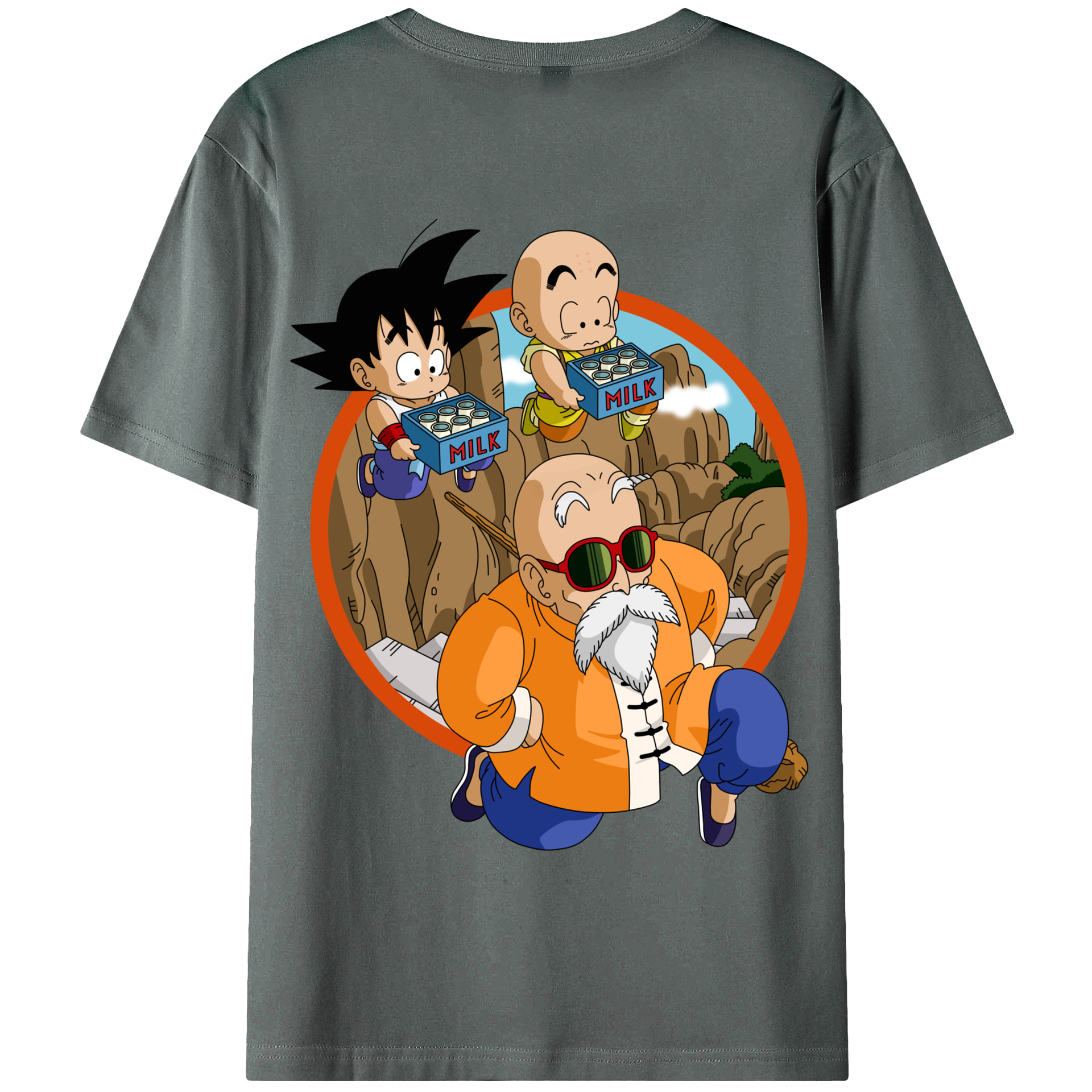 （画像用） ドラゴンボール 亀仙人（かめせんにん） DRAGON BALL Master Roshi Kame Sennin 綿100％半袖Tシャツ（背面プリント）